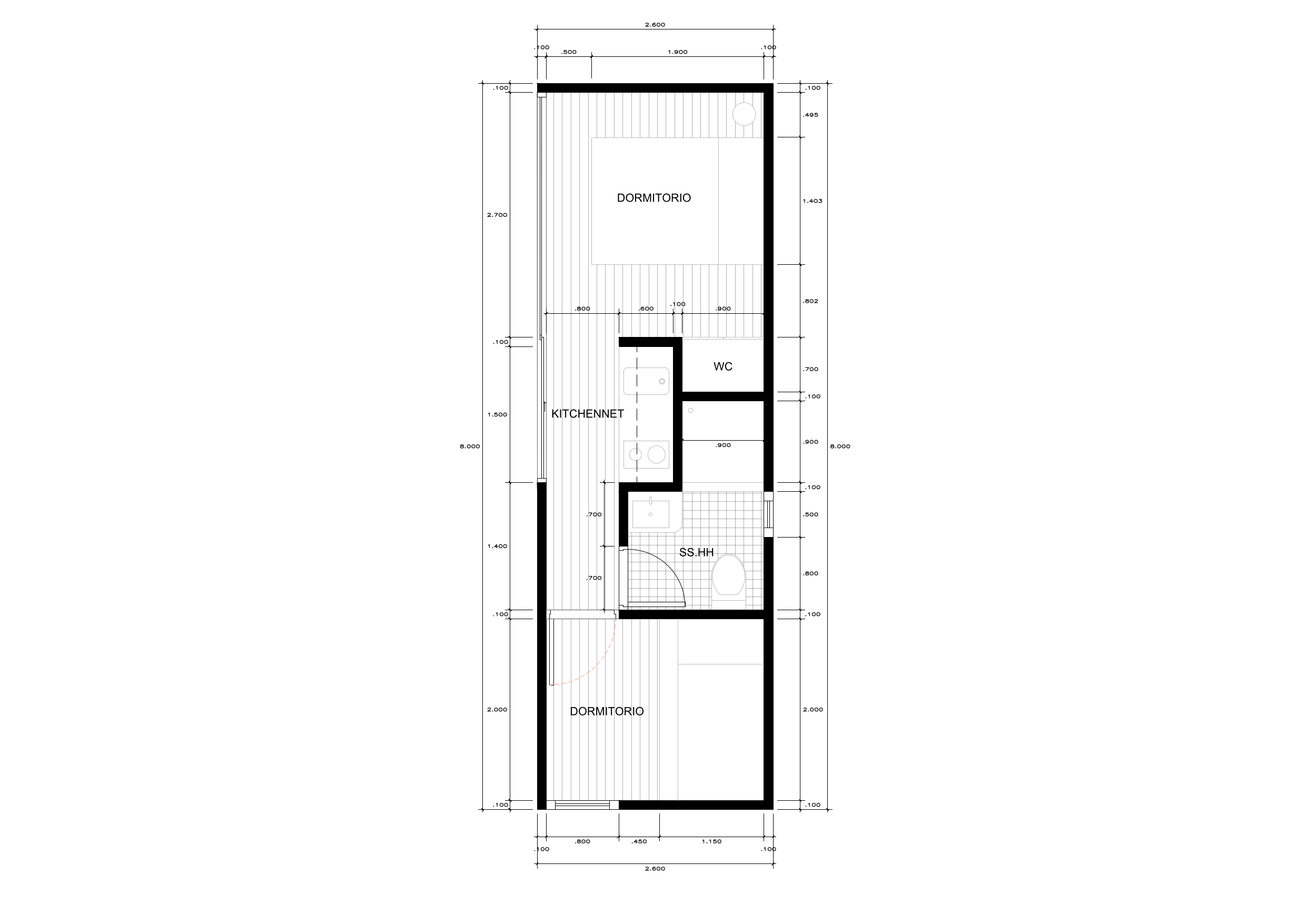 Cabana â plano en planta